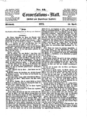 Regensburger Conversations-Blatt (Regensburger Tagblatt) Mittwoch 14. April 1875