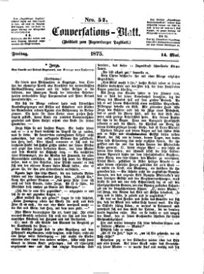 Regensburger Conversations-Blatt (Regensburger Tagblatt) Freitag 14. Mai 1875