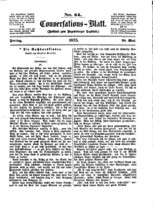 Regensburger Conversations-Blatt (Regensburger Tagblatt) Freitag 28. Mai 1875