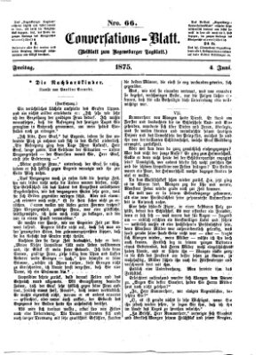 Regensburger Conversations-Blatt (Regensburger Tagblatt) Freitag 4. Juni 1875