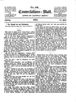 Regensburger Conversations-Blatt (Regensburger Tagblatt) Sonntag 11. Juli 1875