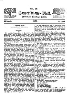 Regensburger Conversations-Blatt (Regensburger Tagblatt) Mittwoch 21. Juli 1875
