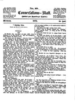 Regensburger Conversations-Blatt (Regensburger Tagblatt) Mittwoch 28. Juli 1875