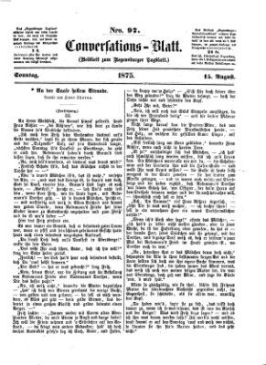 Regensburger Conversations-Blatt (Regensburger Tagblatt) Sonntag 15. August 1875