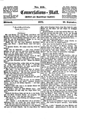 Regensburger Conversations-Blatt (Regensburger Tagblatt) Mittwoch 22. September 1875