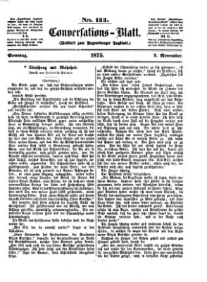 Regensburger Conversations-Blatt (Regensburger Tagblatt) Sonntag 7. November 1875