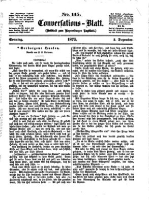 Regensburger Conversations-Blatt (Regensburger Tagblatt) Sonntag 5. Dezember 1875