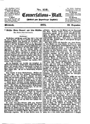 Regensburger Conversations-Blatt (Regensburger Tagblatt) Mittwoch 22. Dezember 1875