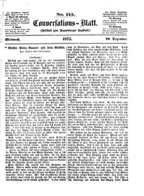 Regensburger Conversations-Blatt (Regensburger Tagblatt) Mittwoch 29. Dezember 1875