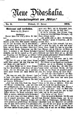 Neue Didaskalia (Pfälzer) Mittwoch 27. Januar 1875