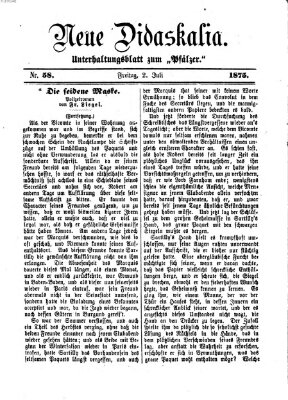 Neue Didaskalia (Pfälzer) Freitag 2. Juli 1875