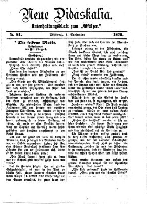 Neue Didaskalia (Pfälzer) Mittwoch 8. September 1875