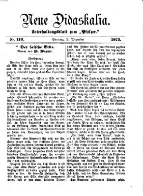 Neue Didaskalia (Pfälzer) Sonntag 5. Dezember 1875