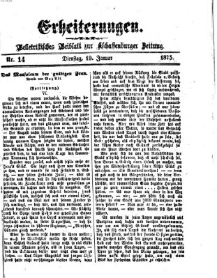 Erheiterungen (Aschaffenburger Zeitung) Dienstag 19. Januar 1875
