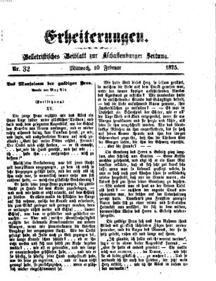 Erheiterungen (Aschaffenburger Zeitung) Mittwoch 10. Februar 1875