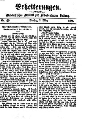 Erheiterungen (Aschaffenburger Zeitung) Dienstag 2. März 1875