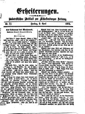 Erheiterungen (Aschaffenburger Zeitung) Freitag 2. April 1875
