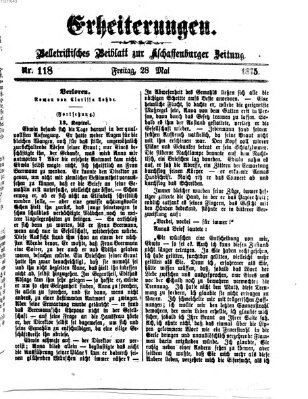 Erheiterungen (Aschaffenburger Zeitung) Freitag 28. Mai 1875