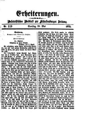 Erheiterungen (Aschaffenburger Zeitung) Samstag 29. Mai 1875