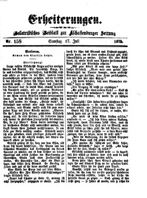 Erheiterungen (Aschaffenburger Zeitung) Samstag 17. Juli 1875