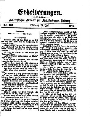 Erheiterungen (Aschaffenburger Zeitung) Mittwoch 21. Juli 1875