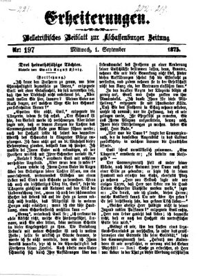 Erheiterungen (Aschaffenburger Zeitung) Mittwoch 1. September 1875