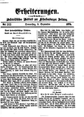 Erheiterungen (Aschaffenburger Zeitung) Donnerstag 9. September 1875