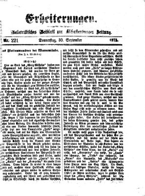 Erheiterungen (Aschaffenburger Zeitung) Donnerstag 30. September 1875