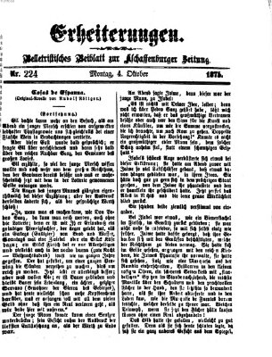 Erheiterungen (Aschaffenburger Zeitung) Montag 4. Oktober 1875