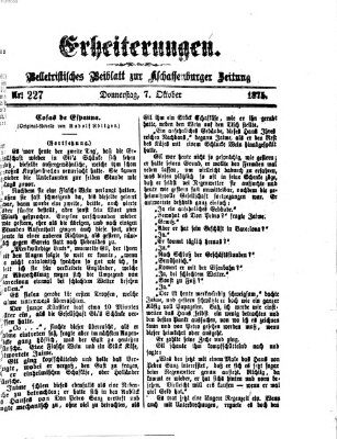 Erheiterungen (Aschaffenburger Zeitung) Donnerstag 7. Oktober 1875