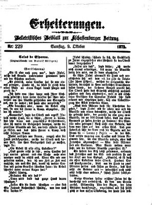 Erheiterungen (Aschaffenburger Zeitung) Samstag 9. Oktober 1875