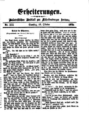 Erheiterungen (Aschaffenburger Zeitung) Samstag 16. Oktober 1875