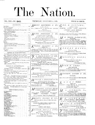 The nation Donnerstag 4. November 1875