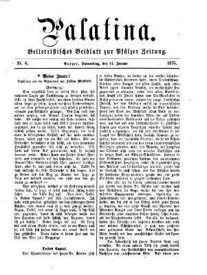 Palatina (Pfälzer Zeitung) Donnerstag 14. Januar 1875