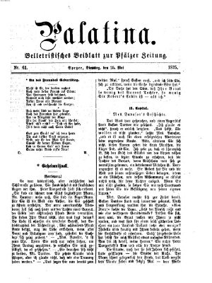 Palatina (Pfälzer Zeitung) Dienstag 25. Mai 1875