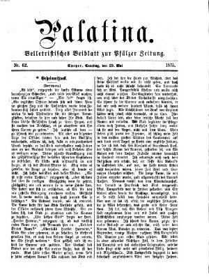 Palatina (Pfälzer Zeitung) Samstag 29. Mai 1875
