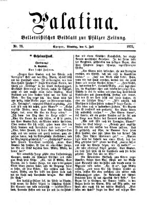 Palatina (Pfälzer Zeitung) Dienstag 6. Juli 1875