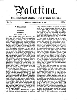 Palatina (Pfälzer Zeitung) Donnerstag 8. Juli 1875