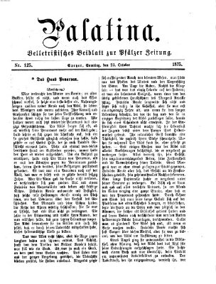 Palatina (Pfälzer Zeitung) Samstag 23. Oktober 1875