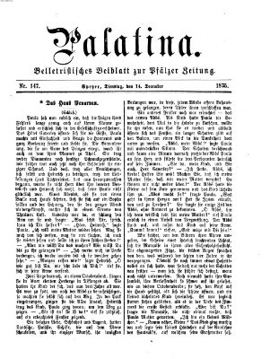 Palatina (Pfälzer Zeitung) Dienstag 14. Dezember 1875