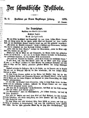 Der schwäbische Postbote (Neue Augsburger Zeitung) Mittwoch 27. Januar 1875