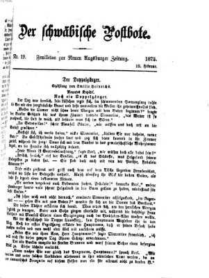 Der schwäbische Postbote (Neue Augsburger Zeitung) Freitag 12. Februar 1875