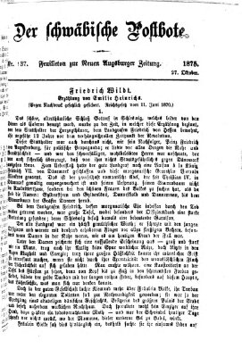Der schwäbische Postbote (Neue Augsburger Zeitung) Mittwoch 27. Oktober 1875