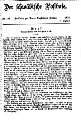 Der schwäbische Postbote (Neue Augsburger Zeitung) Freitag 10. Dezember 1875