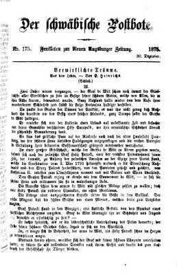 Der schwäbische Postbote (Neue Augsburger Zeitung) Donnerstag 30. Dezember 1875