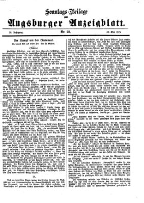 Augsburger Anzeigeblatt Sonntag 30. Mai 1875