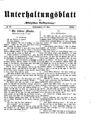 Unterhaltungsblatt zur Pfälzischen Volkszeitung (Pfälzische Volkszeitung) Sonntag 23. Mai 1875