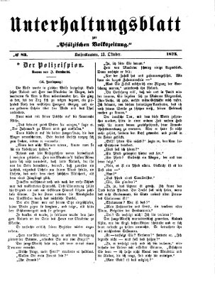 Unterhaltungsblatt zur Pfälzischen Volkszeitung (Pfälzische Volkszeitung) Mittwoch 13. Oktober 1875