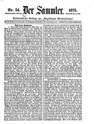 Der Sammler (Augsburger Abendzeitung) Samstag 15. Mai 1875