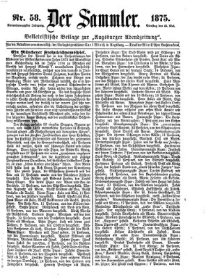 Der Sammler (Augsburger Abendzeitung) Dienstag 25. Mai 1875